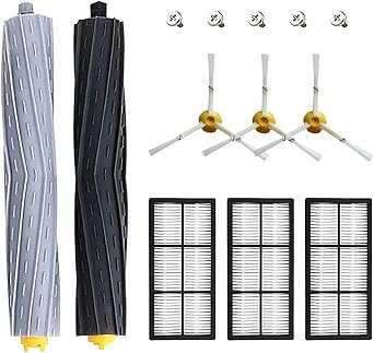 13 Pack Replacement Parts for iRobot Roomba 800 900 Series 805 860 870 871 880 890 960 980 985 Vacuum Accessories, Replenishement Kit with 1 Debris Extractor 3 Filters 3 Side Brushes & Screws