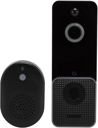GOWENIC Cámara de timbre inalámbrico, timbre de video WiFi HD 1080P con visión nocturna, detección de movimiento, cambiador de voz, intercomunicador