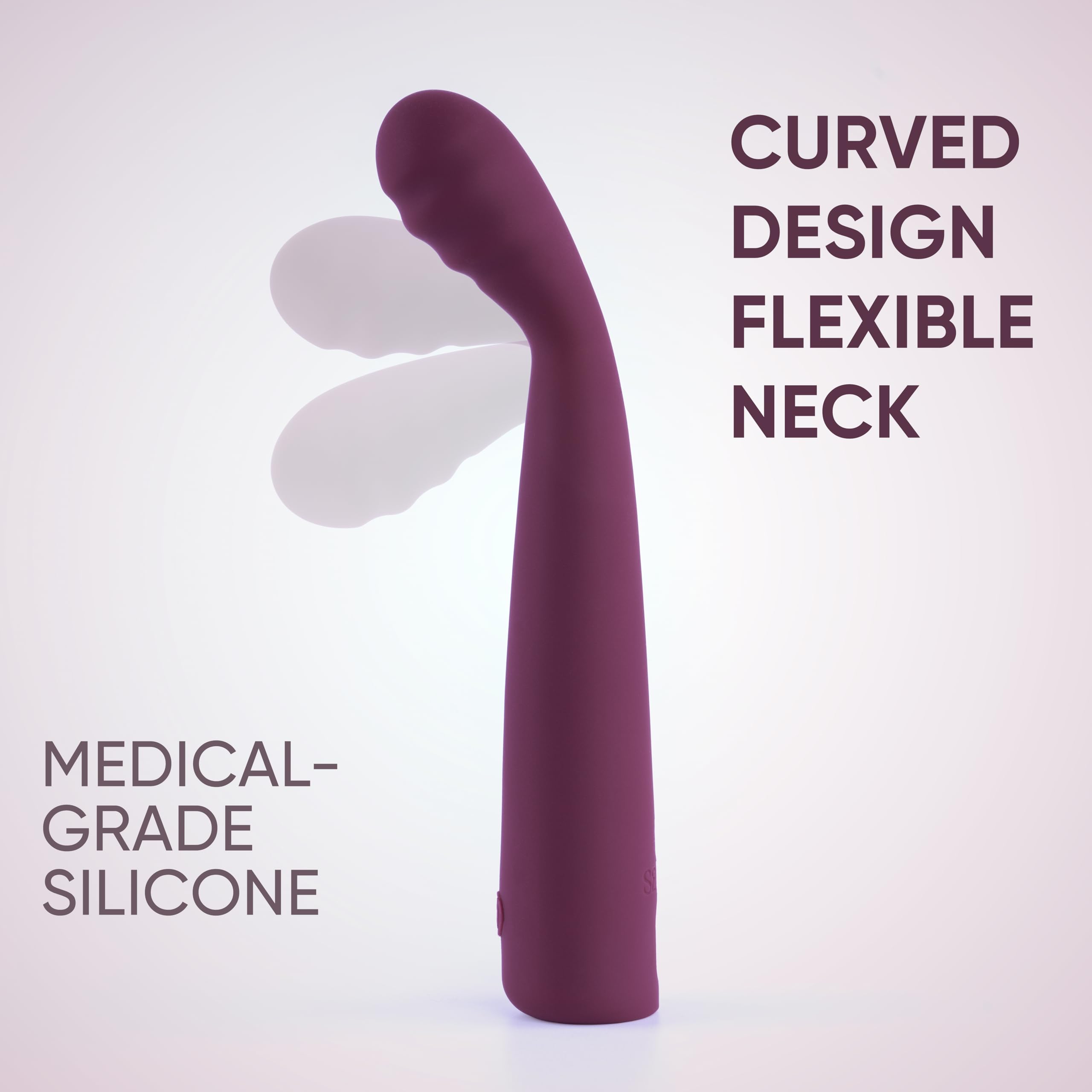 SELOVE – Vibratore Punto G Slim con Testa Zigrinata a Forma di Dito e Collo Flessibile