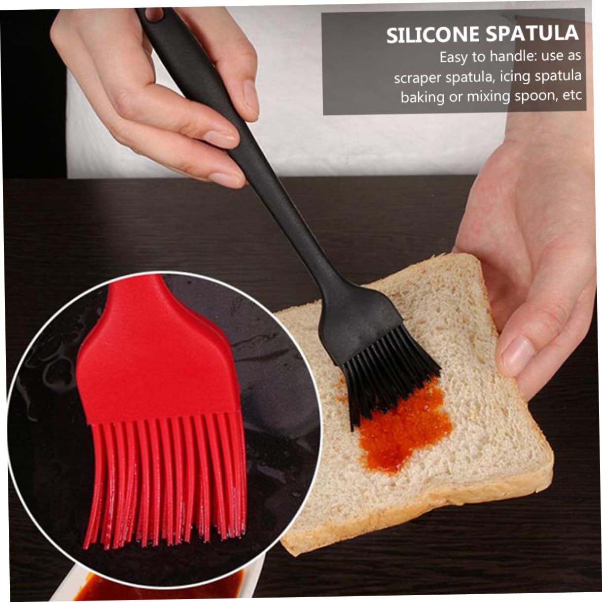 COLLBATH 9 Stück Silikon Spachtelmesser für Backutensilien Hitzebeständig Antihaft Robust Nahtloses Design zum Verzieren und Streichen