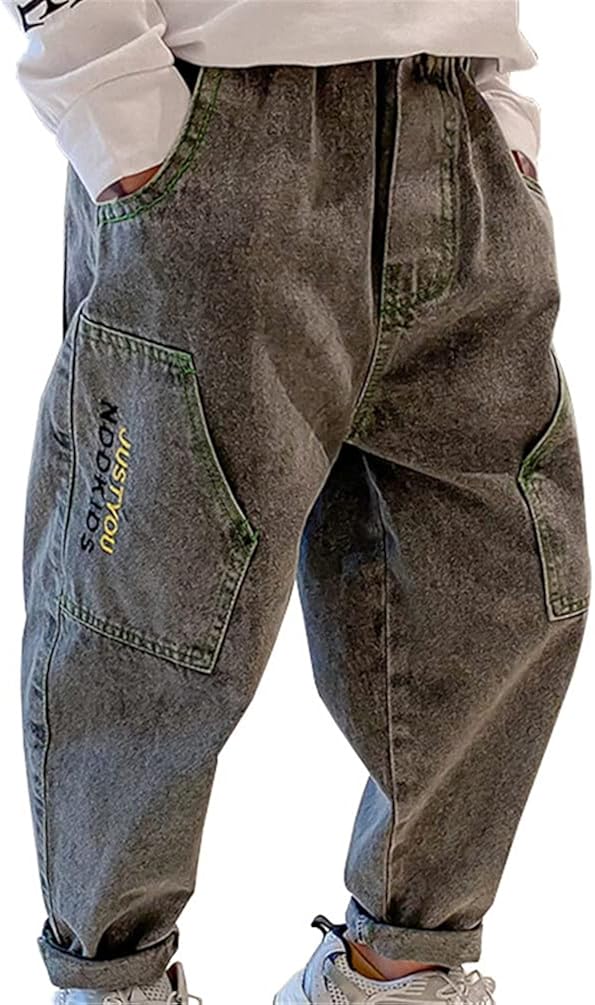 Zengtu デニムパンツ 子供服 男の子 パンツ ジーパン 無地 ゴムウエスト ロングパンツ ゆったり シンプル お洒落 カジュアル アウター 通園通学 春秋 Zengtu デニムパンツ 子供服 男の子 パンツ ジーパン 無地 ゴムウエスト ロングパンツ ゆったり シンプル お洒落 カジュアル アウター 通園通学 春秋