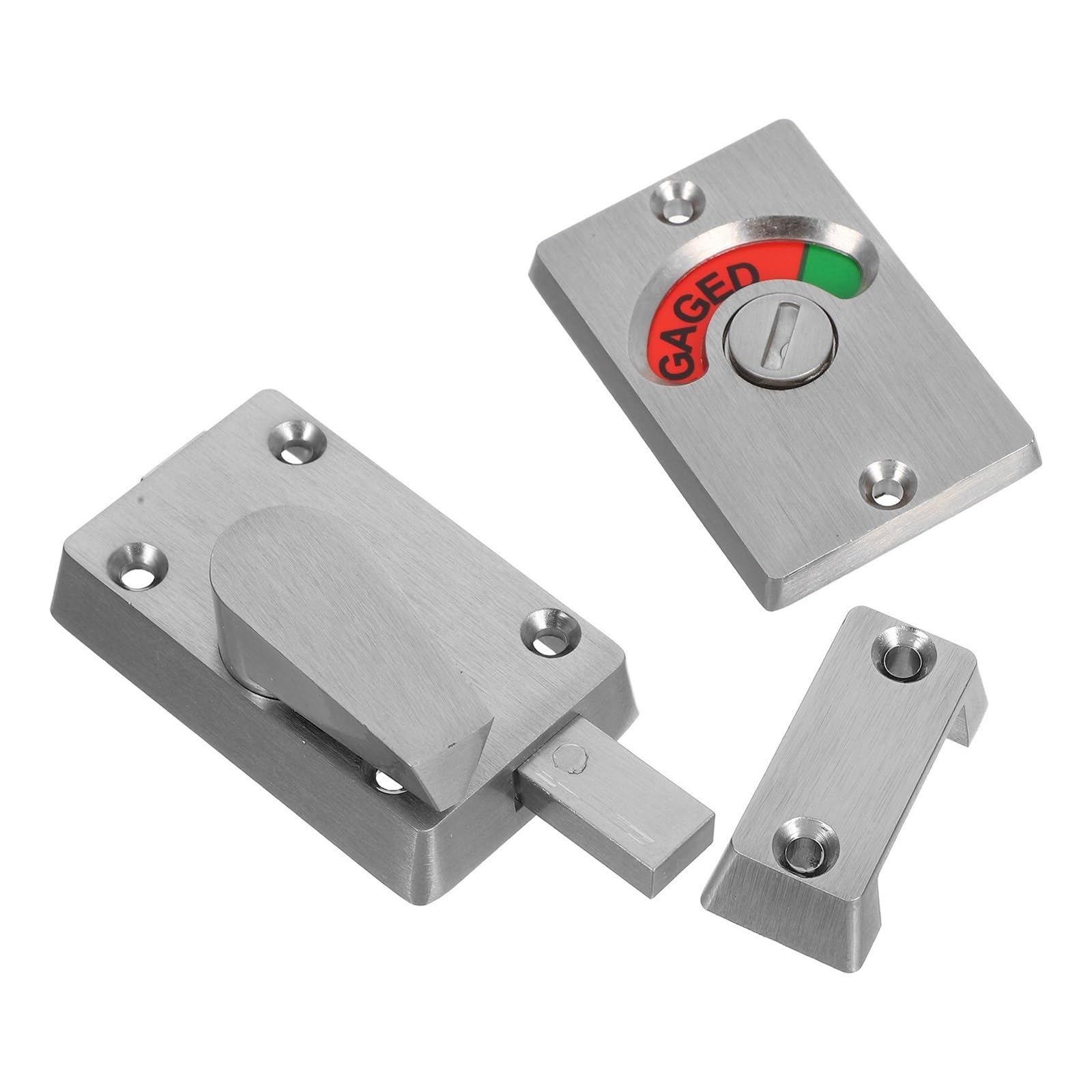 Bojhgo One Color 1Set Public Toilet Door Lock Stainless Steel Privacy Indicator For Bathroom Stall Partition Commercial Bathrooms