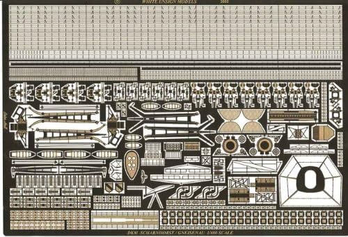 White Ensign Models 1/400 Scharnhorst/Gneisenau Photoetch Enhancement Parts