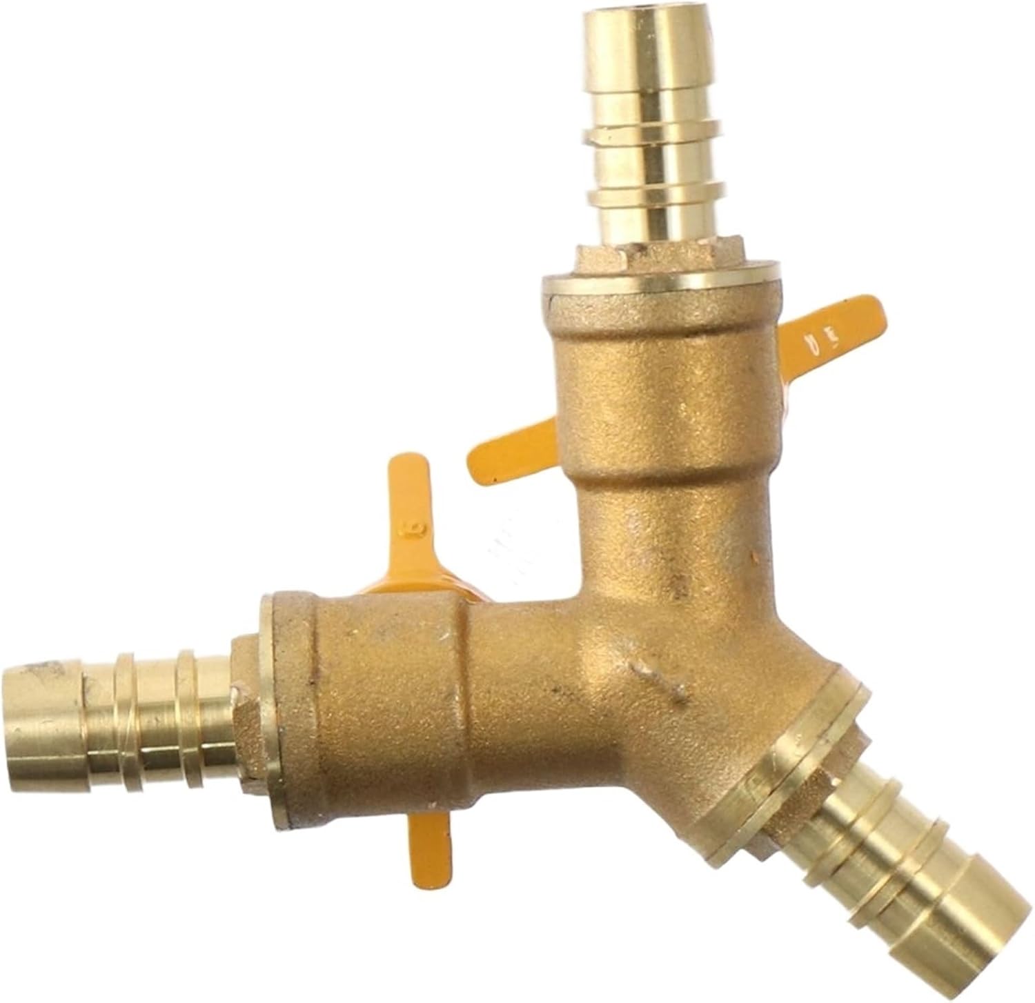 1pcs 11mm Hose Barb Shut Off Ball Valve 2 Switch Brass Ball Valve Adapter 3 Way Y Shaped Valve Fuel Gas Water Oil