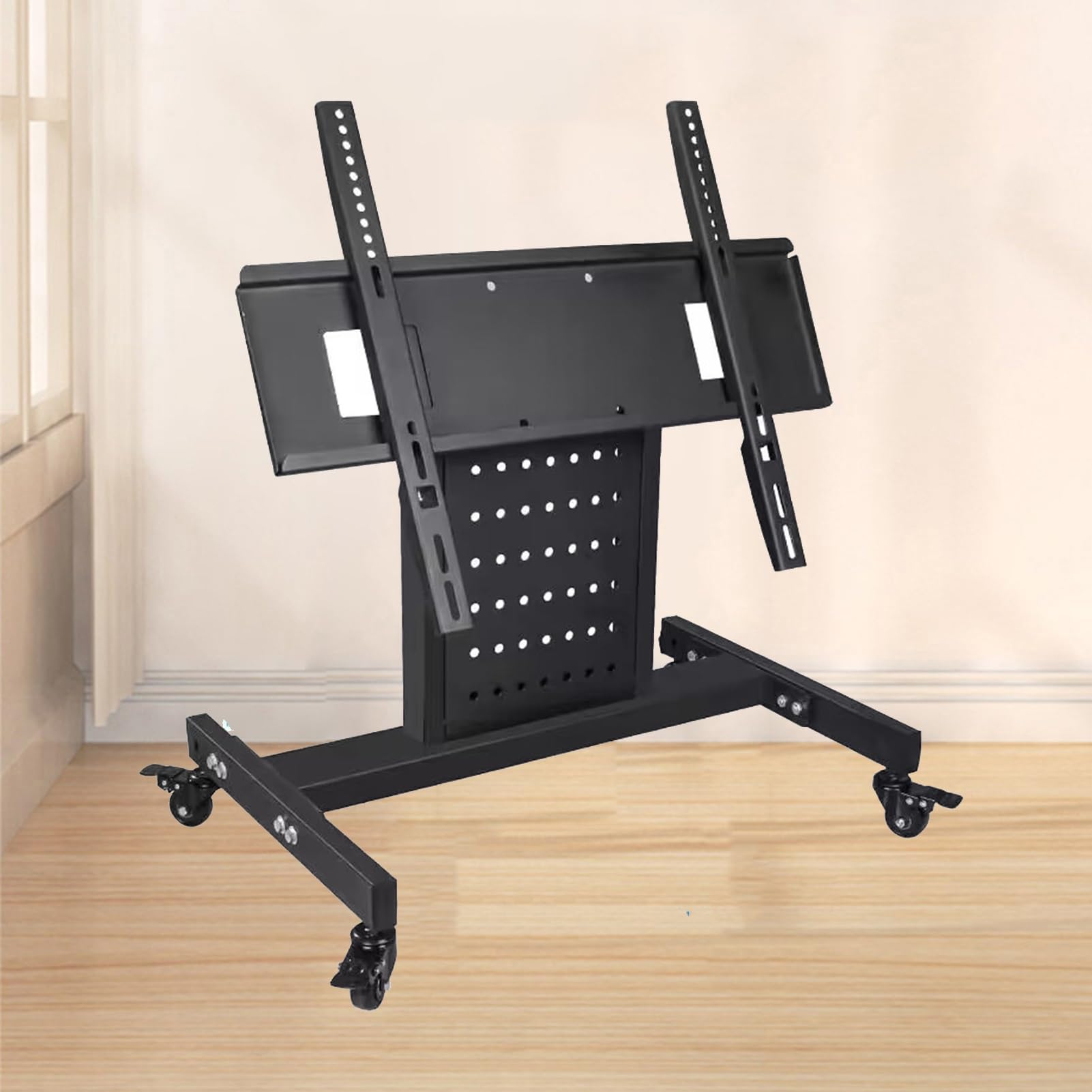Support TV mobile sur roulettes réglable pour écran 32-75 pouces VESA 600x400mm