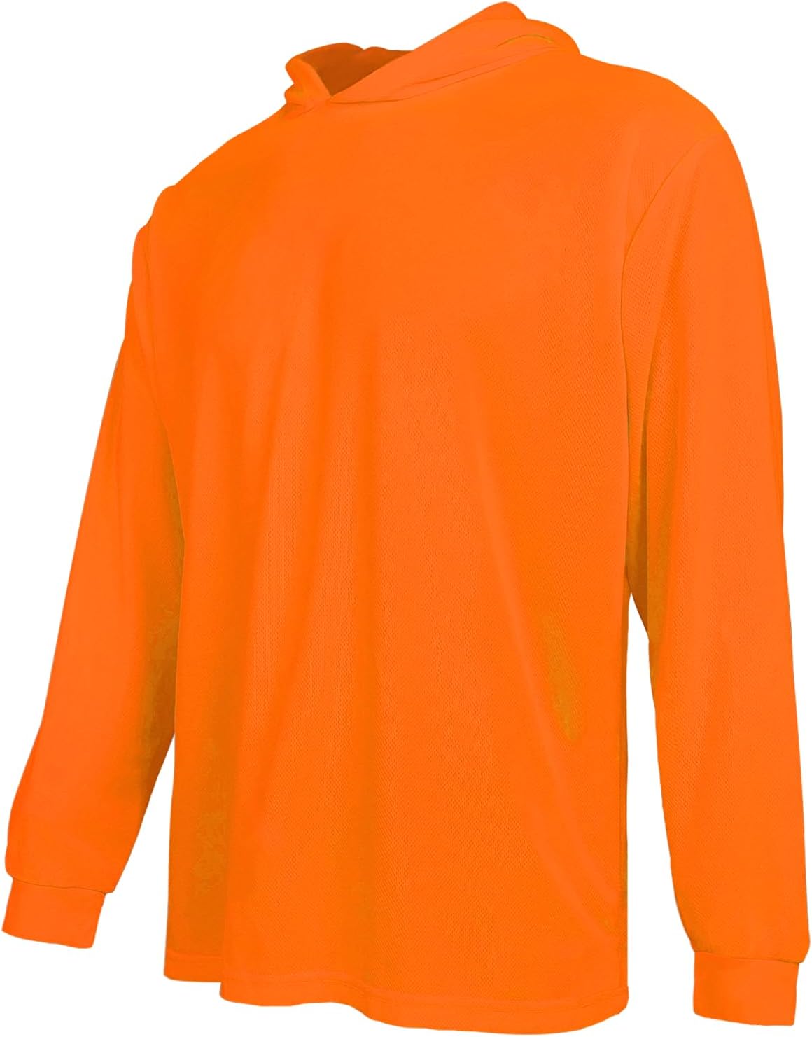 Hi Vis Safety Hoodie, High Visibility Shirts for Men, Long Sleeve, Construction Work Shirts with Sun Protective Hood - Image 2