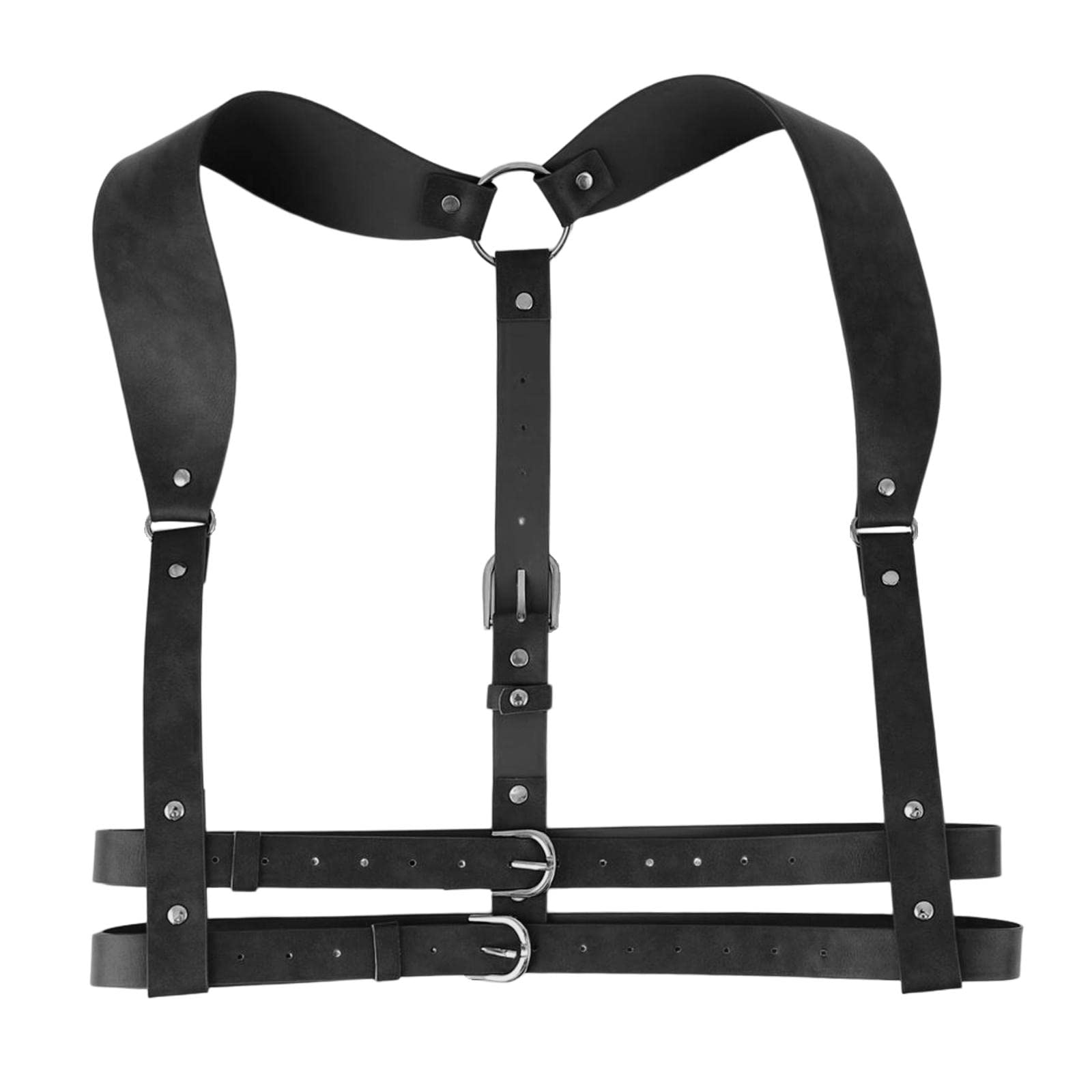UJEAVETTE® Pu Leather Punk Harness Women'S Fashion Costume Body Waist Belt Steampunk Black Harness Climbing|Climbing Harness|Harness Rope For Climbing|Climbing Harness For Men-image-39