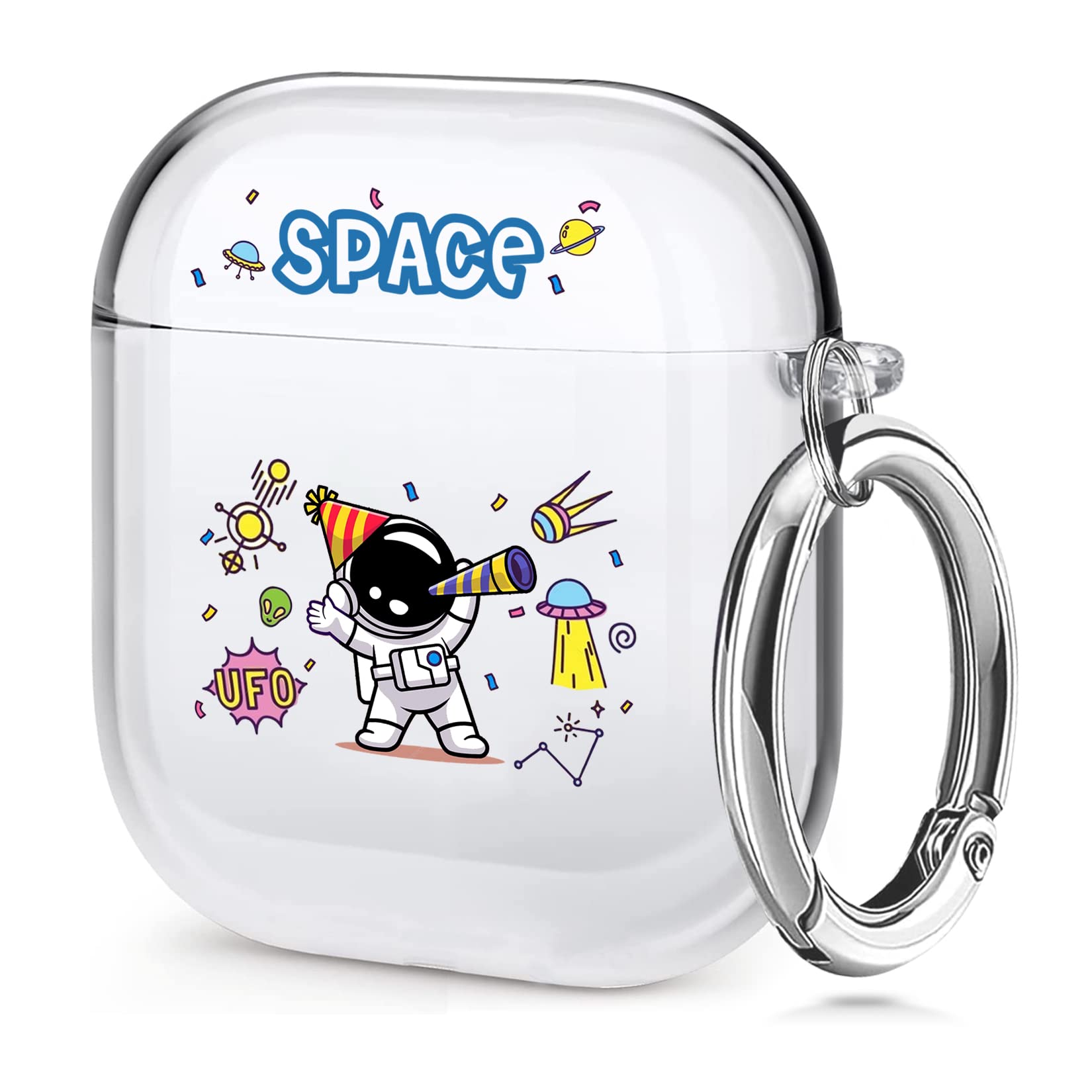 Apple AirPods ケース 宇宙飛行士 シリコン製 カラビナ付き ⭐︎ Apple