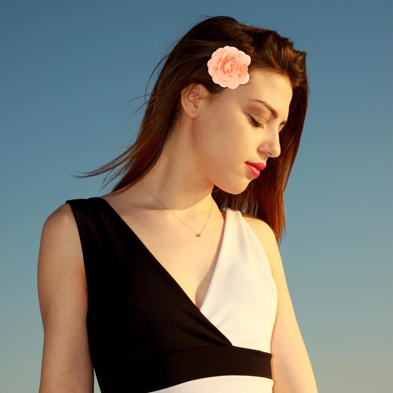 Frcolor 20 horquillas para el pelo con rosas y flores para mujeres y niñas.