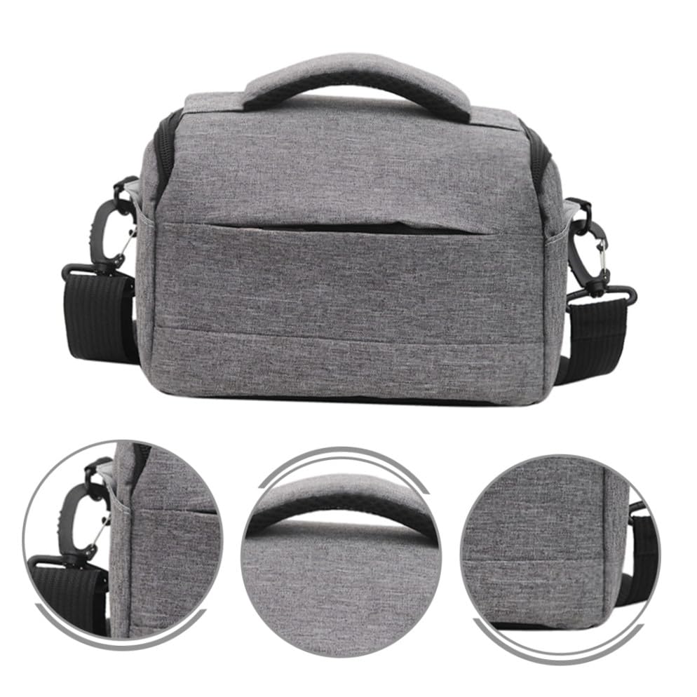 Bolsa para cámara digital portátil de nylon resistente gris contra impactos 7