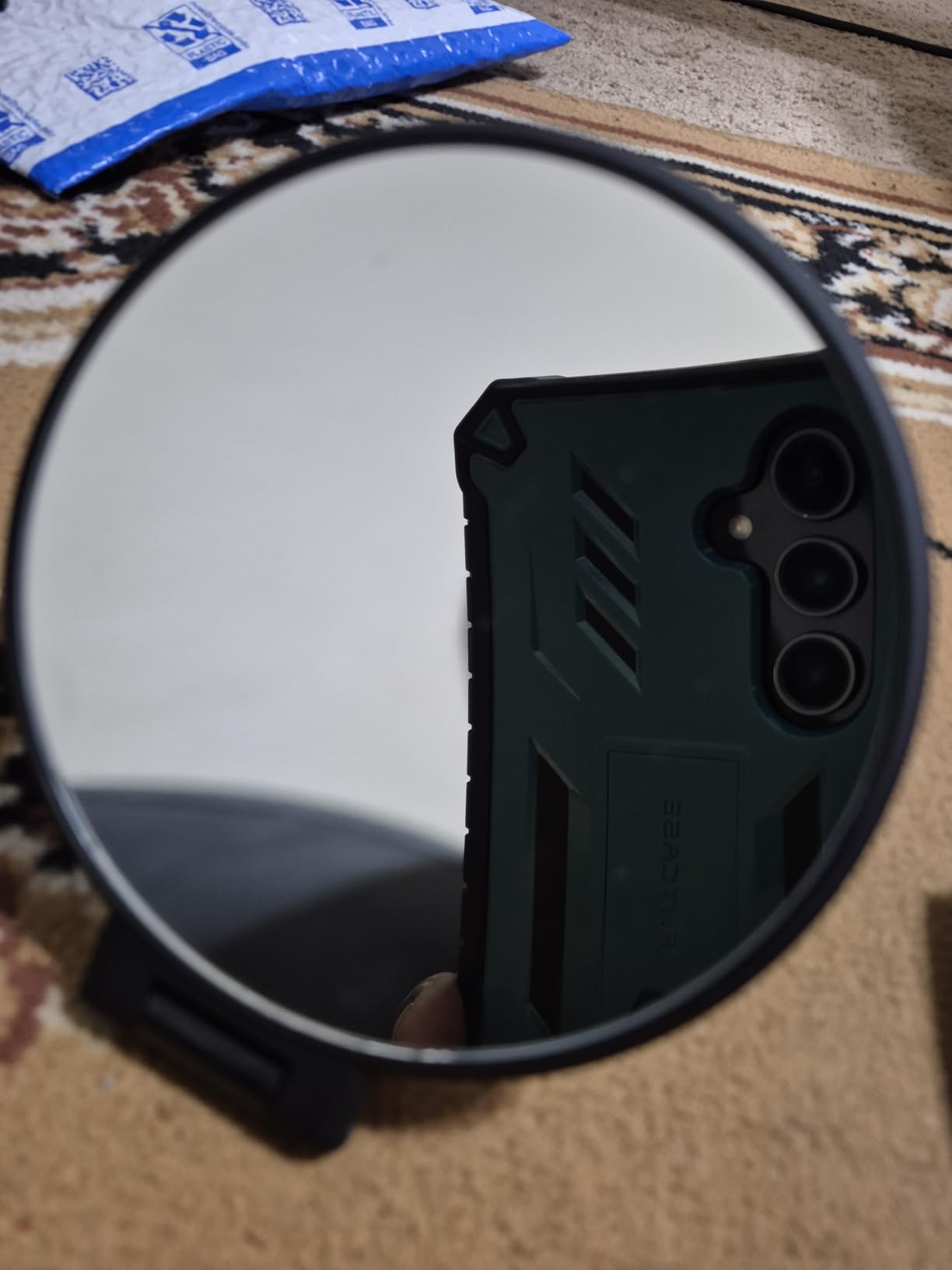 B Beauty Planet 30X Magnifying Mirror, Hand Mirror with Handle, Double Sided Hand Mirror with 30X/1X Magnification, Travel Essential Portable Foldable Makeup Mirror for Precision Makeup Black