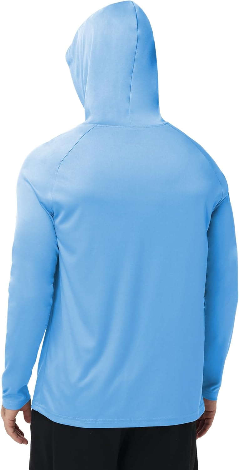 ZITY 5 Pack Men's Sun Protection Long Sleeve Hoodie Shirts UPF 50+ Fishing Shirts Lightweight Athletic Rash Guard Sweatshirts - Image 4
