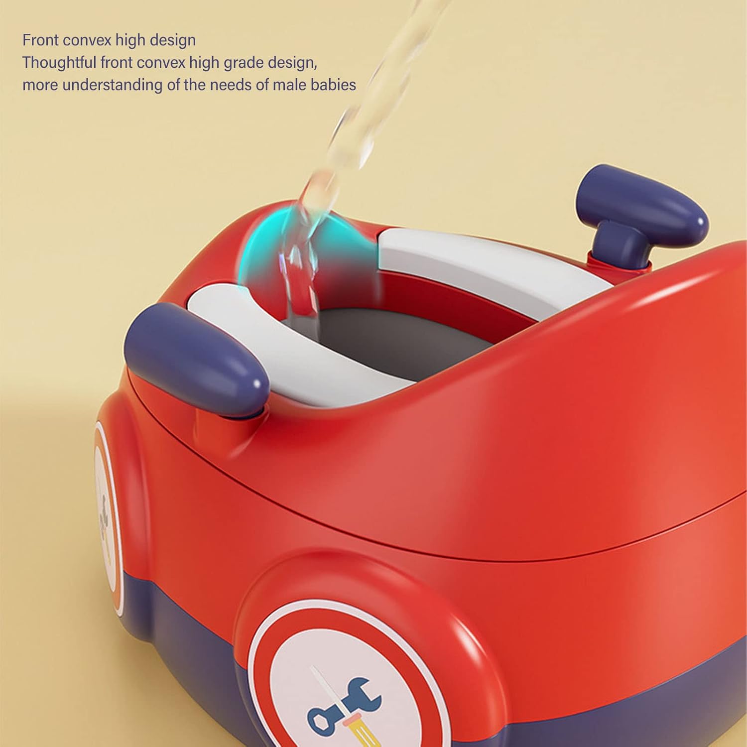Baby Training Toilet,Portable Cute Car Shape Children Multifunctional for Home Potty(Red Blue)