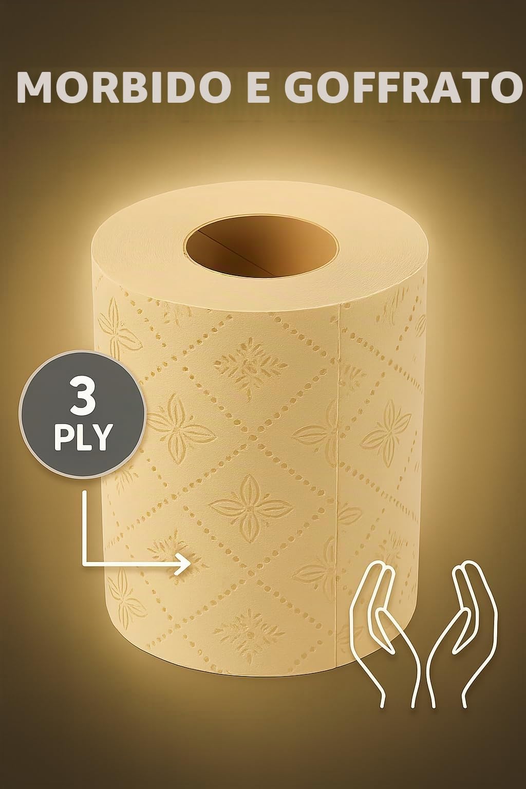 Pure Boo, rotoli di carta igienica in bambù non sbiancato, confezione da 24 | 3 strati, 200 fogli per rotolo | 100% carta igienica in bambù, ecologica, ipoallergenica, biodegradabile, senza plastica