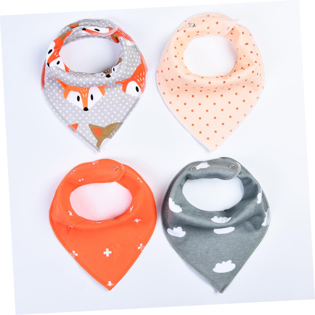 ibasenice 12piezas Baberos De Algodón Para Bebés De Bandanas Absorbentes Para Recién Nacidos Suaves y Transpirables Protección Contra Saliva y Derrames Unisex Para Niño Niña y Niñas