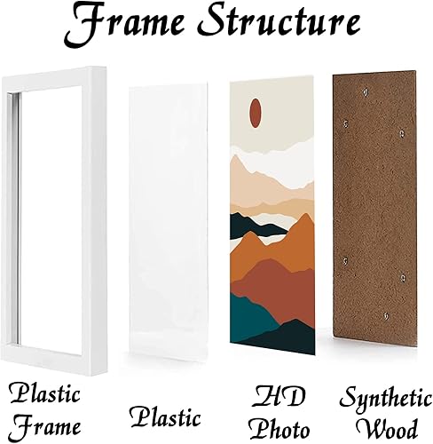 Miniatura 2 de Juego de 3 portarretratos blancos de 11 x 14 pulgadas, marco transparente alto para collage de fotos de 11 x 14 pulgadas, lienzo tamaño póster,