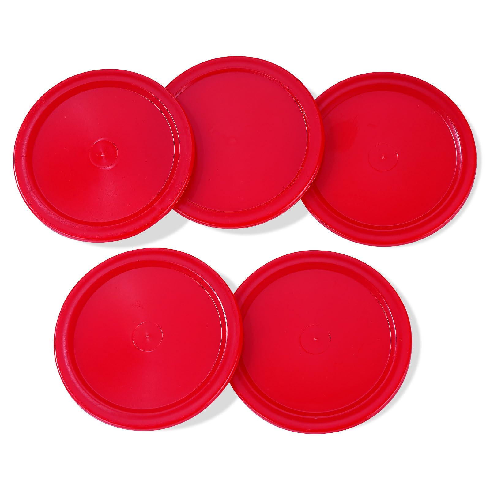 Pack of 5 Red 2-inch Mini Air Hockey Table Pucks