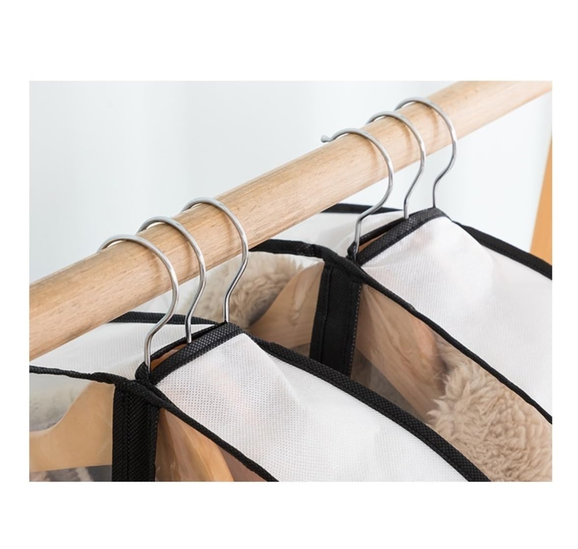 Busta Per Abiti 5 Pezzi Di Borse Per Indumenti, Coperture Per Armadi, Vestiti Appesi, Con Copriindumenti A Soffietto Da 4 Pollici Cerniera Completa Accessori Da Viaggio(Black,60*10*100cm)
