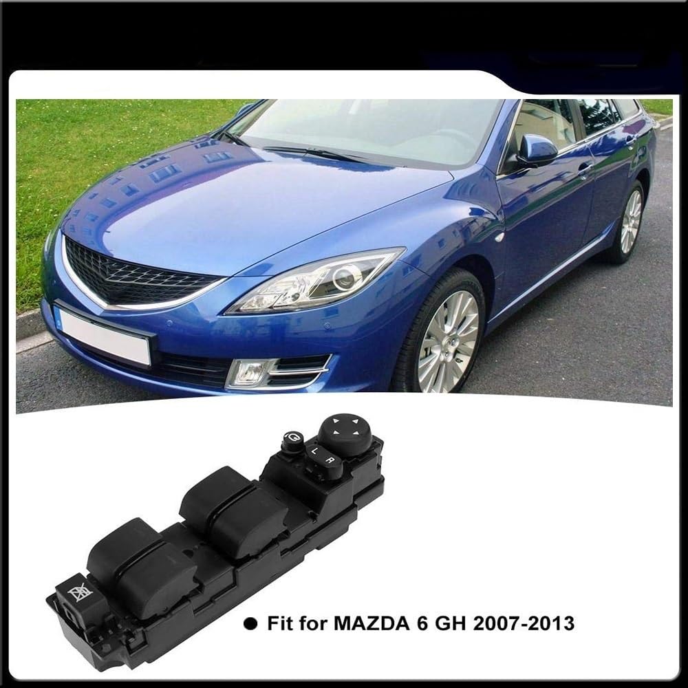 Akcesoria samochodowe Przełącznik sterowania szybem zasilania przycisk regulatora GS1E-66350-A GS1E66350A/pasuje do Mazda 6 2007-2013 akcesoria samochodowe