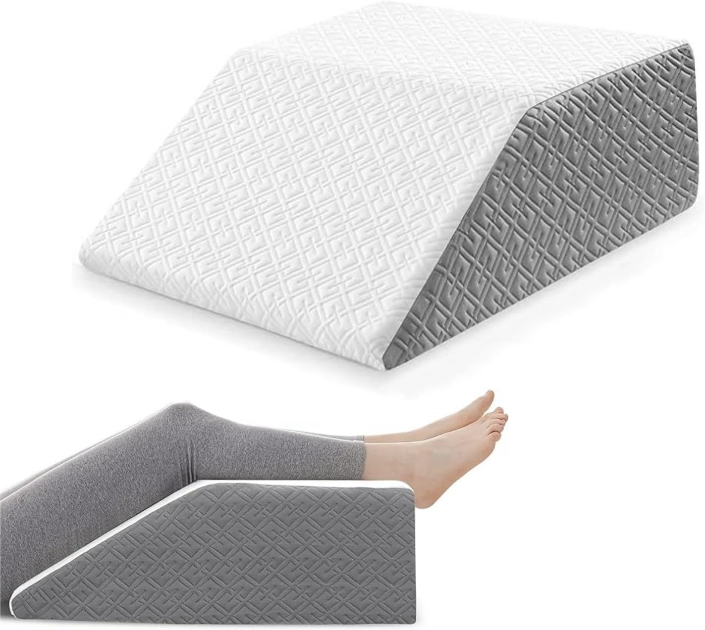 joybest Leg Elevation Pillow for Swelling, Wedge Pillows for After Surgery, 10inch