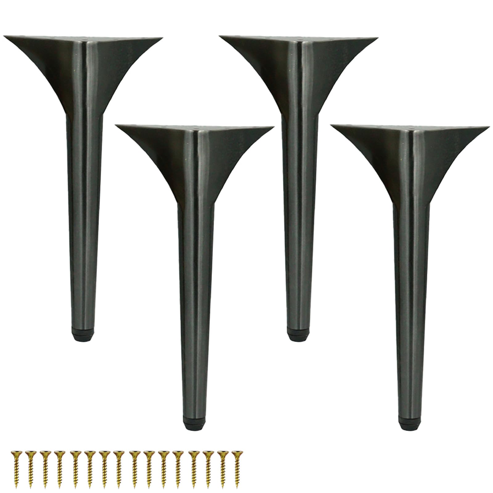 GHHVFEC Adjustable Stainless Steel Cabinet Legs - Durable Metal Support Feet for Sofa, Couch, Chair, Desk, Kitchen Cupboard - Includes Screws for Easy Installation