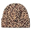 Piewag Womens Girls Winter Hat Leopard Print Beanie Thick Knitted Soft Warm Slouchy Skull Cap Y2k Beanie Toque Unisex Gifts