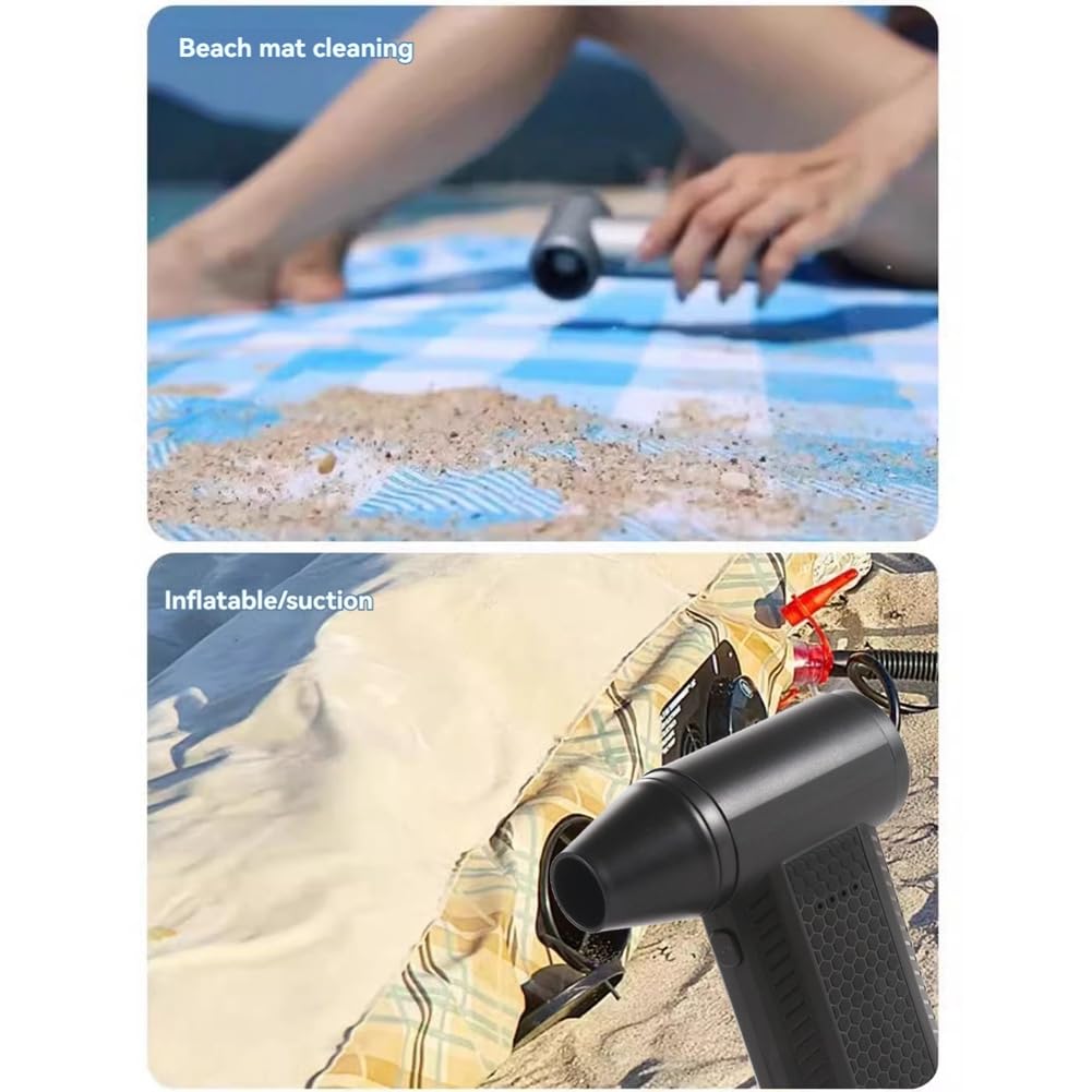 Mini-Ventilator, Tragbarer Luftstaubsauger mit 4 Einstellbaren Stufen für die Reinigung Von Tastaturen und Autos, zum Trocknen der Haare, Rosa
