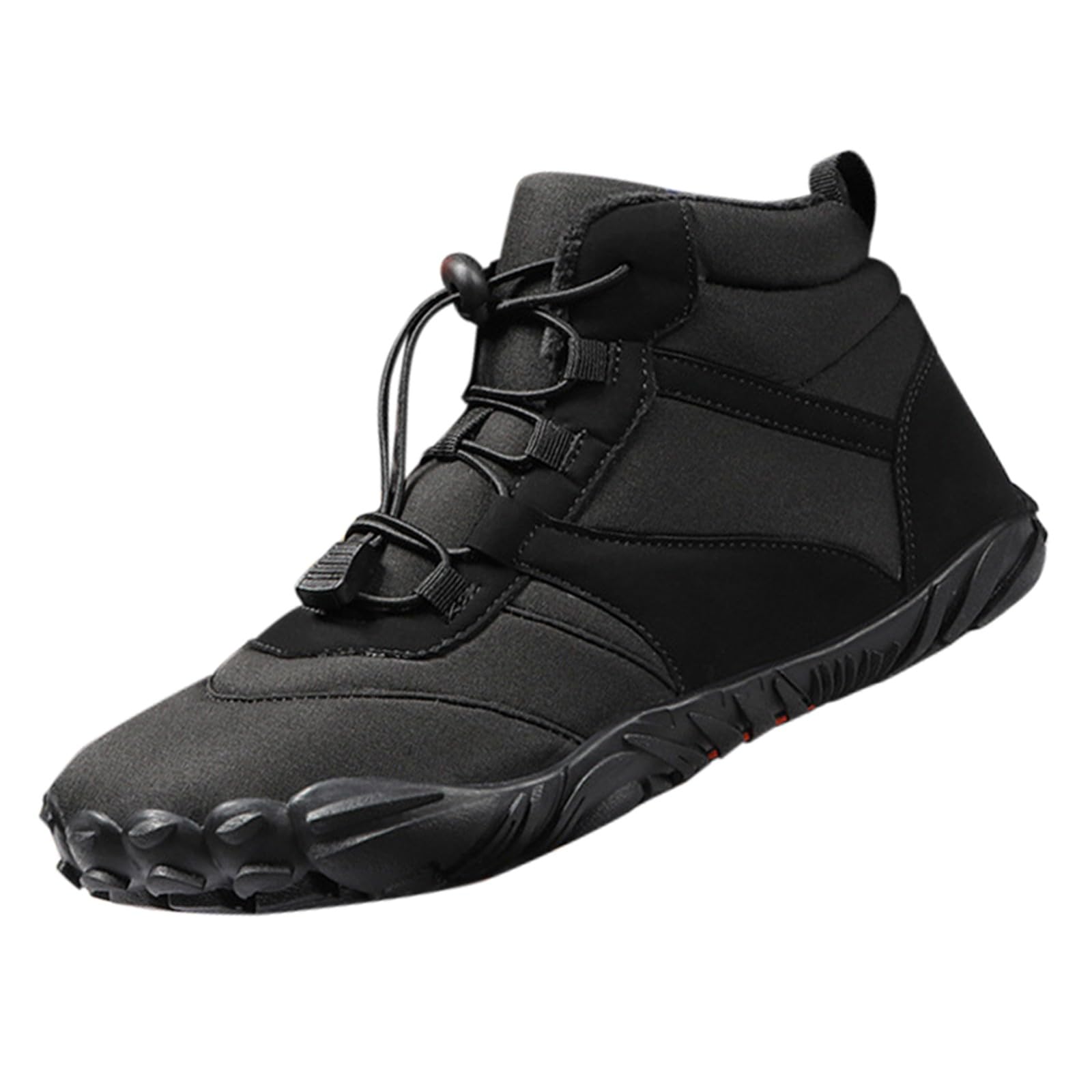 Scarpe a piedi nudi, foderate, da uomo, calde, invernali, impermeabili, da neve, invernali, con gambo corto, per l'inverno, per attività all'aria aperta, comodi