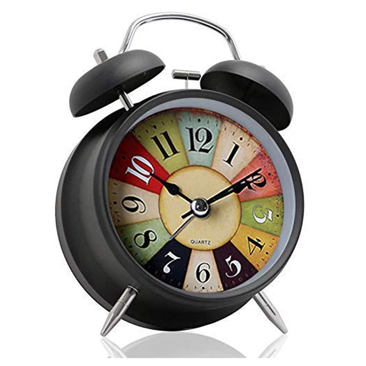 Buy Avenn Alarm Clock Black Brass Vintage Look Twin Bell Analog Table