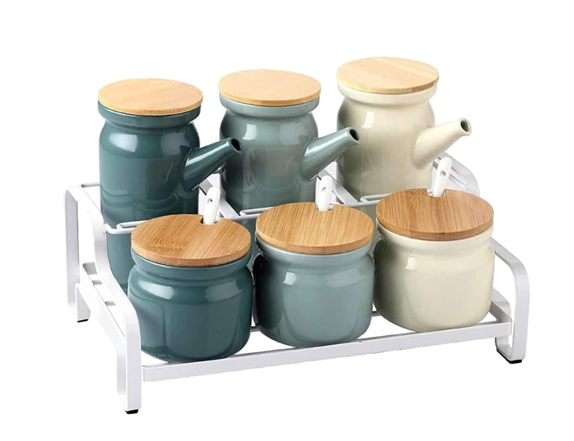 Set dispenser per olio e aceto, in ceramica, eleganti bottiglie per salsa di soia, wasabi, succo di sushi, contenitori perfetti per condimenti da cucina e sala da pranzo