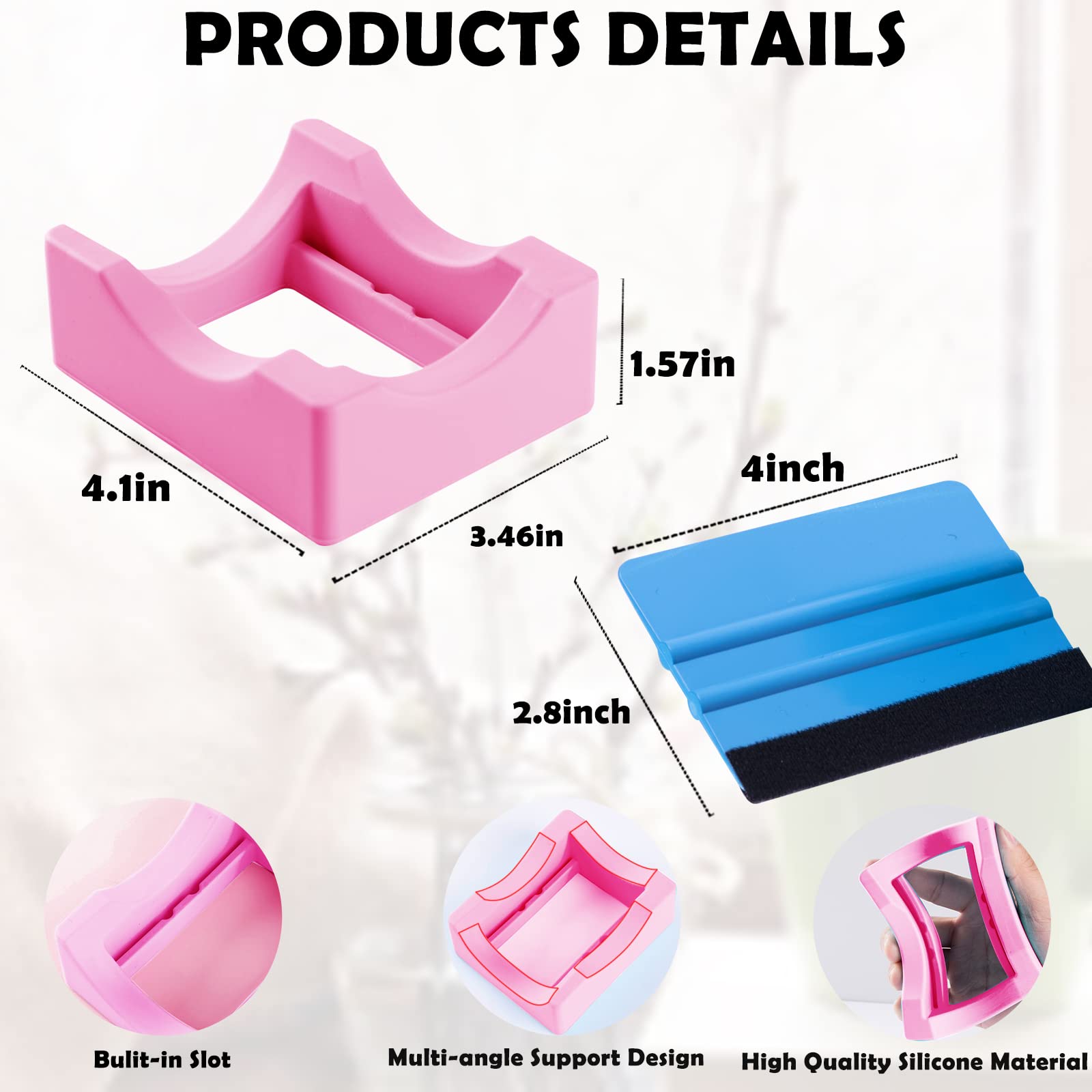 CAVLA Support de tasse en silicone avec fente intégrée pour les travaux manuels, support de tasse