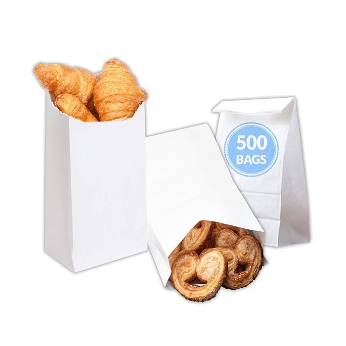 Buy Reli. Paper Lunch Bags, 6 Lb (500 Pcs, Bulk) Kraft White Paper Bags