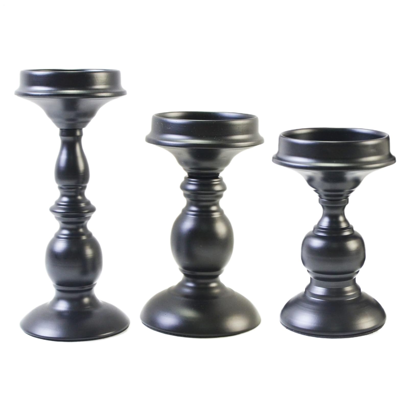 Halloween Kerzenständer Schwarzer Kerzenhalter Für Spitzkerzen | 3-teiliges Set Halloween Tischdekoration Für Kamin Abendessen Raum