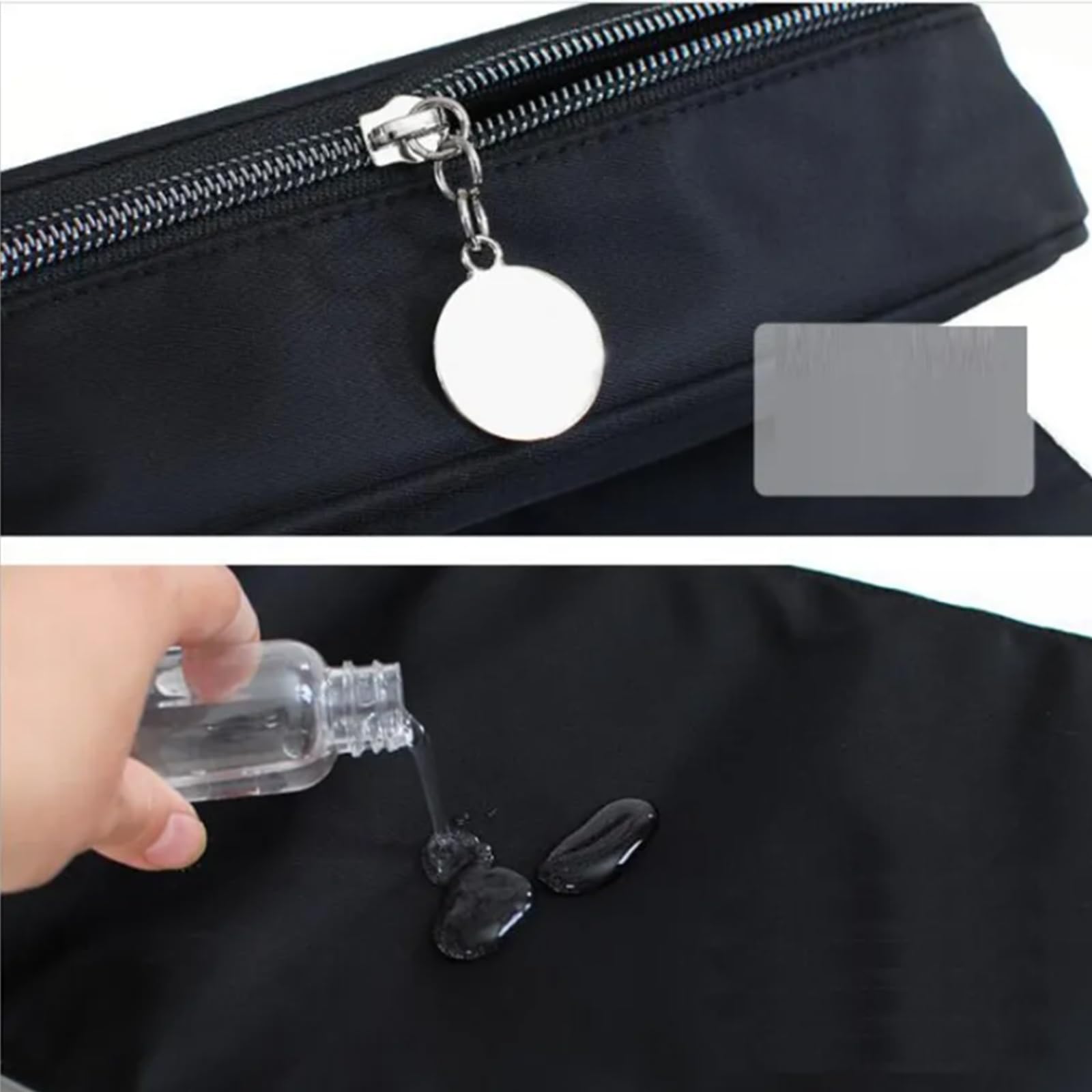 Borsa per Pennelli da Trucco Organizer con 12 Tasche Arrotolabile per Cosmetici e Truccatori, Accessorio Professionale per Donna (Nero)