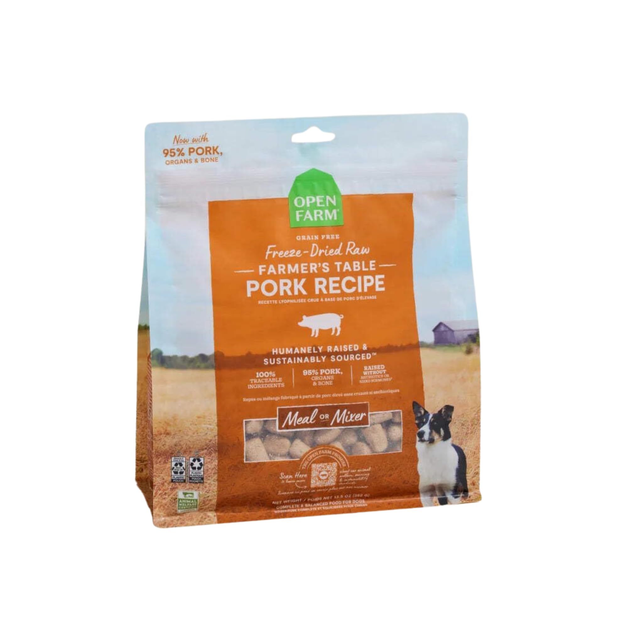 Open Farm, Freeze Dried Raw Dog Food, Morsels with 95% Meat, Organs & Bone, Organic Produce & Superfoods, Complete Meal or Freeze Dried Dog Food