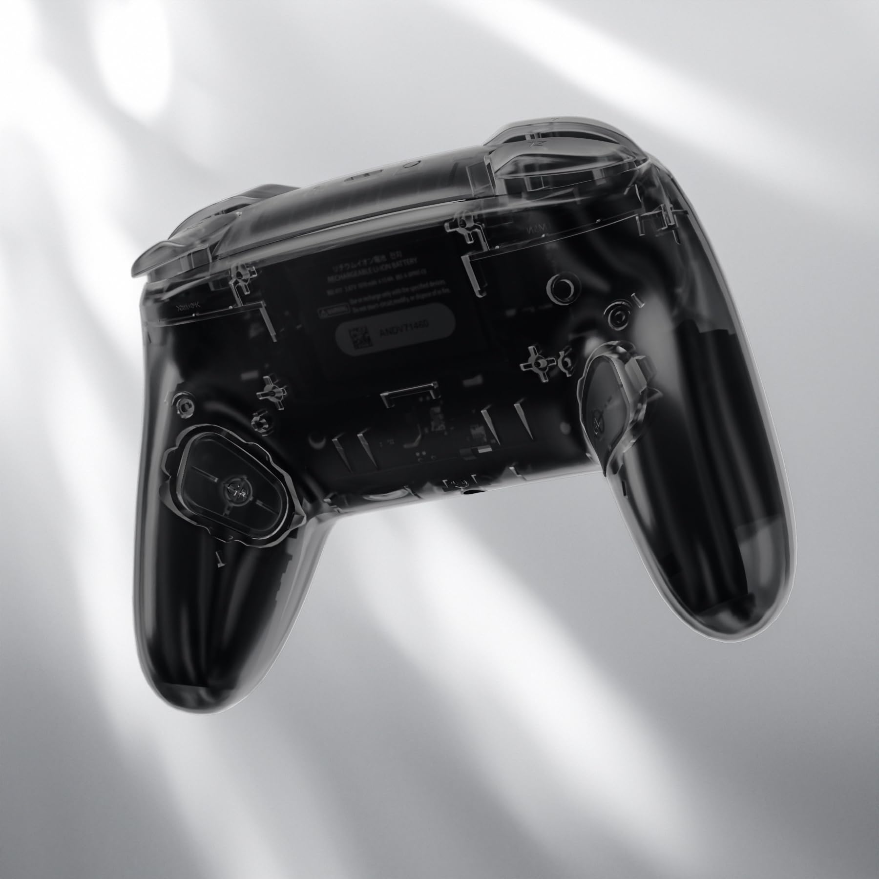 eXtremeRate DIY-Ersatz Case & Buttons Set für Switch 2 Pro Controller, Custom Front Hülle/Rückgehäuse/Joysticks/Tasten Zubehör für Nintendo Switch 2 pro Controller-Transparent Schwarz