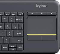 Tastatură wireless Logitech K400 Plus cu touchpad integrat, negru, layout QWERTZ german, pentru TV 8