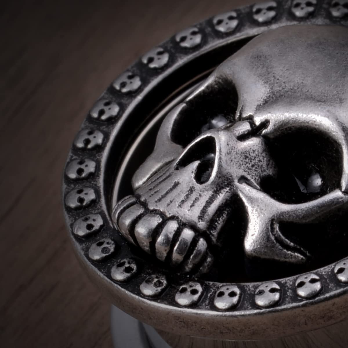 ERKUOO 2 dilatadores de oreja de calavera, dilatadores de rosca, túneles de oreja, túneles de carne, piercing, pendientes, dilatadores de 0 g-1 pulgada (8 mm-25 mm)