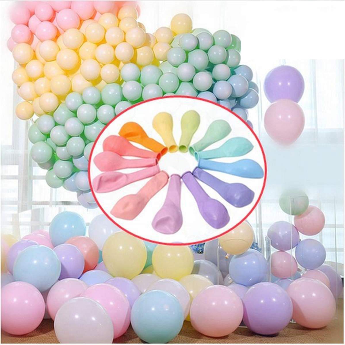 Buy 200pcs Pastel Latex Balloons 10 Inches Assorted Macaron Candy