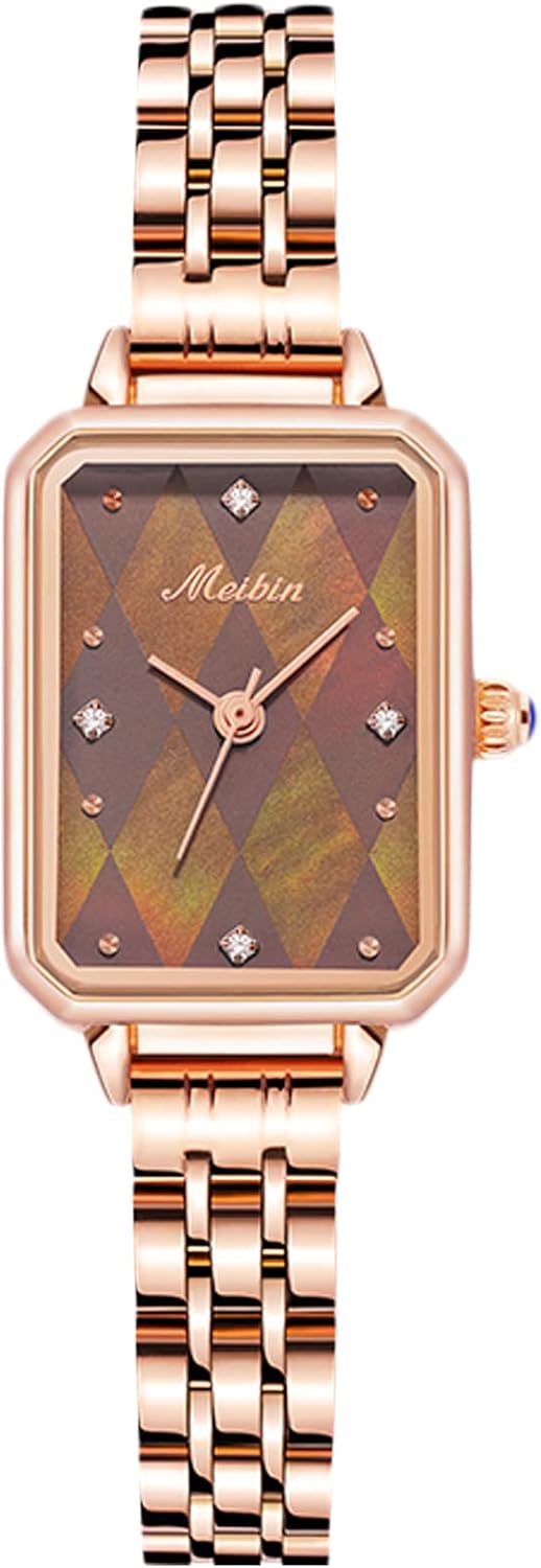 RORIOS Donna Orologio Analogico al Quarzo Orologio con Slim Oro Rosa Cinturino in Acciaio Inossidabile Moda Orologio da Polso per Donna RORIOS Donna Orologio Analogico al Quarzo Orologio con Slim Oro Rosa Cinturino in Acciaio Inossidabile Moda Orologio da Polso per Donna