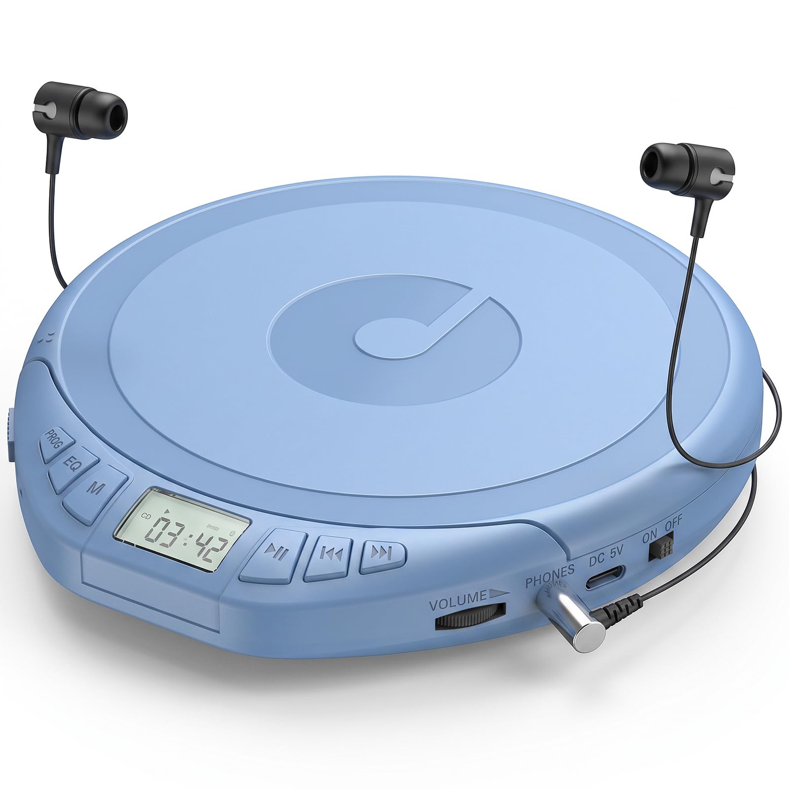 Gueray Portable CD Player with Earphones CD Player for Car