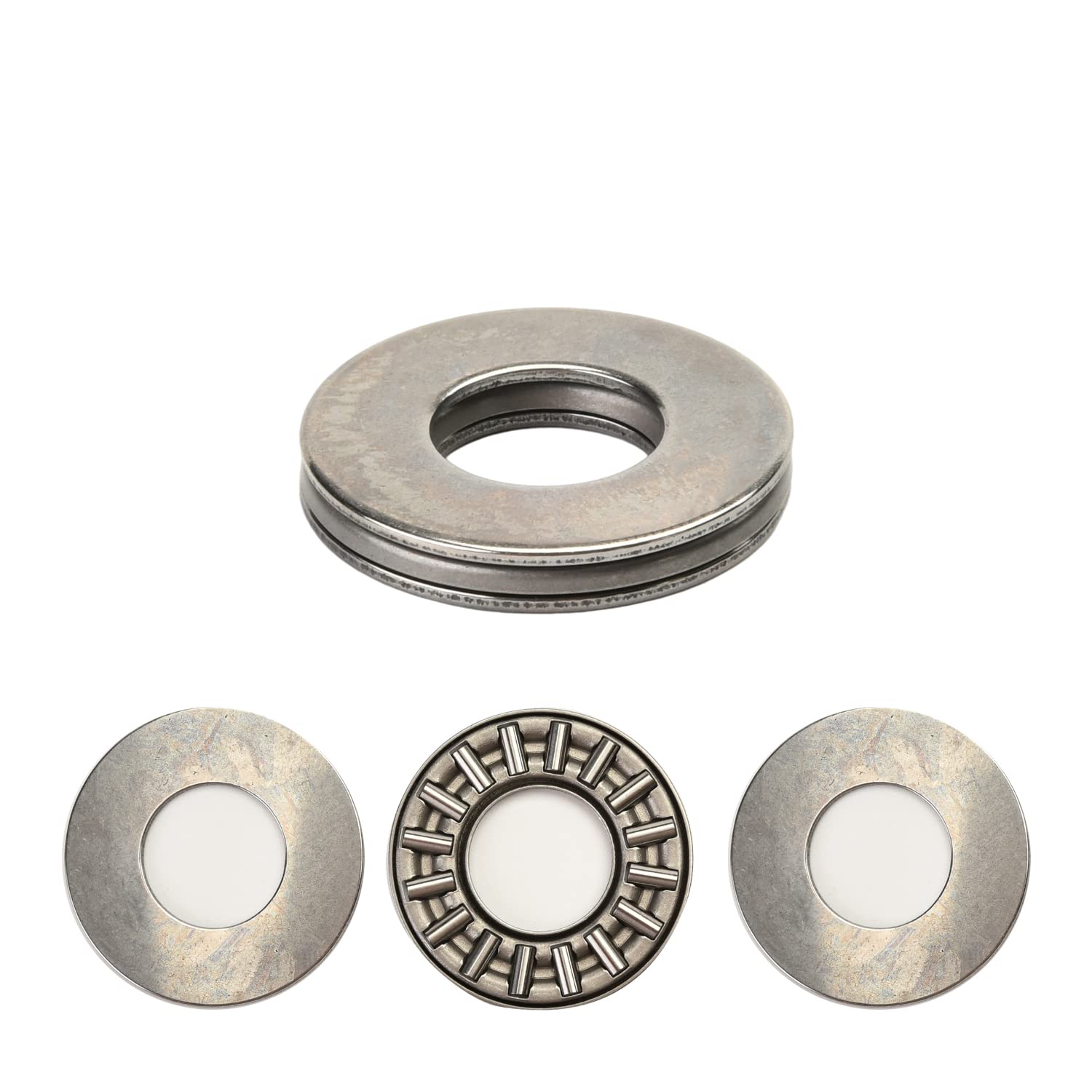 Othmro AXK1226+2AS łożyska igiełkowe wzdłużne z 2 podkładkami, średnica wewnętrzna 12 mm, 26 mm OD, 2 mm grubości, twardość GCr15 2 szt. 1 szt.