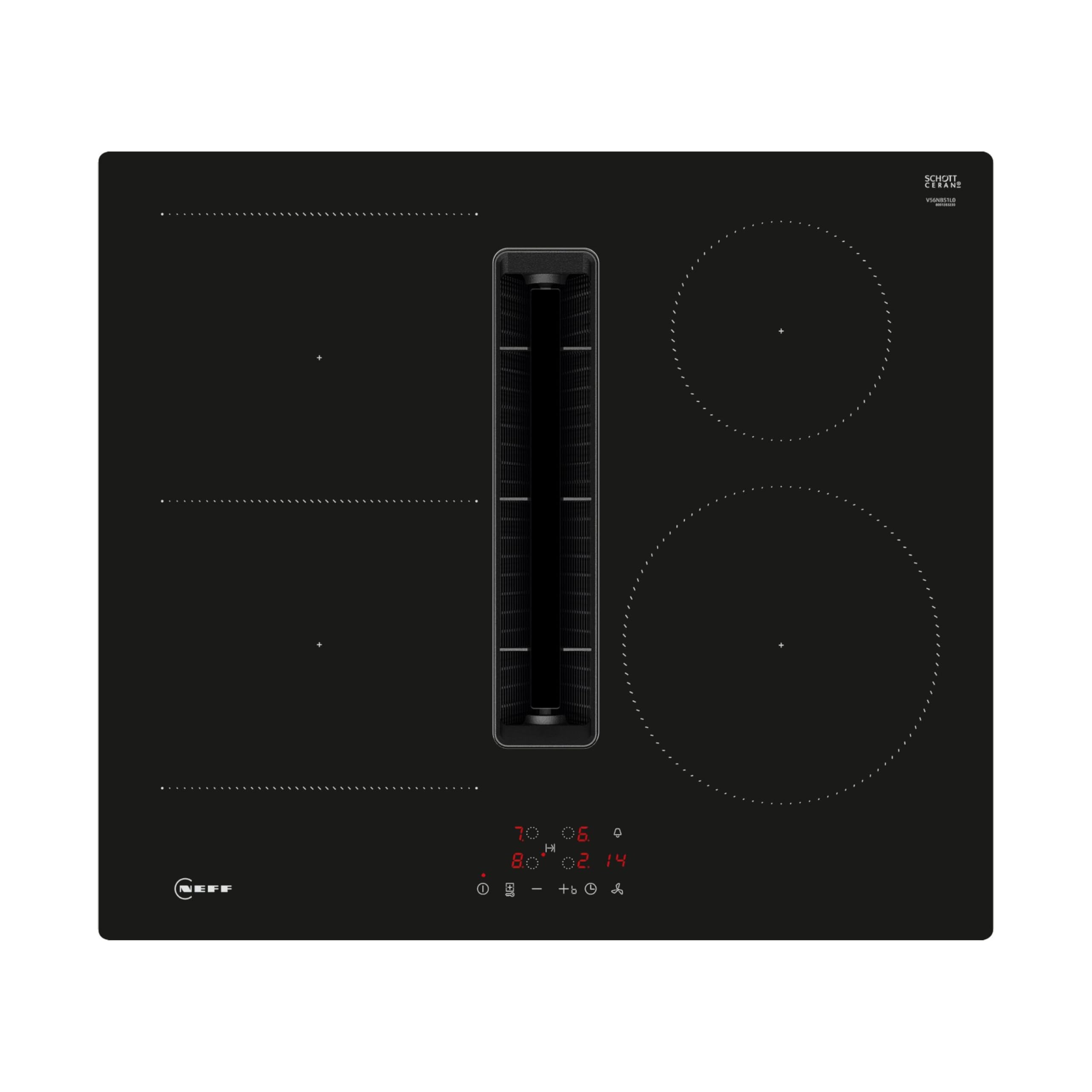 Neff Schwarz V56nbs1l0 Kochfeld Mit Dunstabzug, Kochfeld,