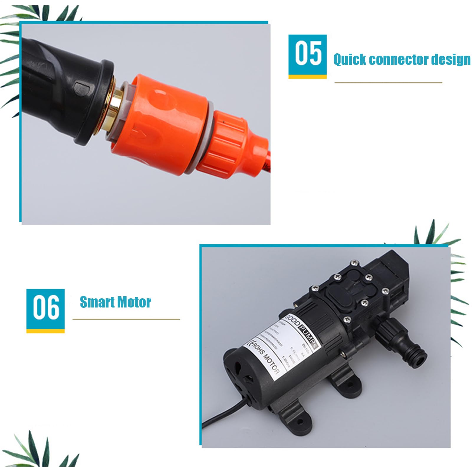Hidrolimpiadora para Coche con Manguera Y Pulverizador Eléctrico De | Kit Lavado Coches 12V con Depósito Espuma para Camión Vehículo Automóvil Exterior Patio Jardín Patio