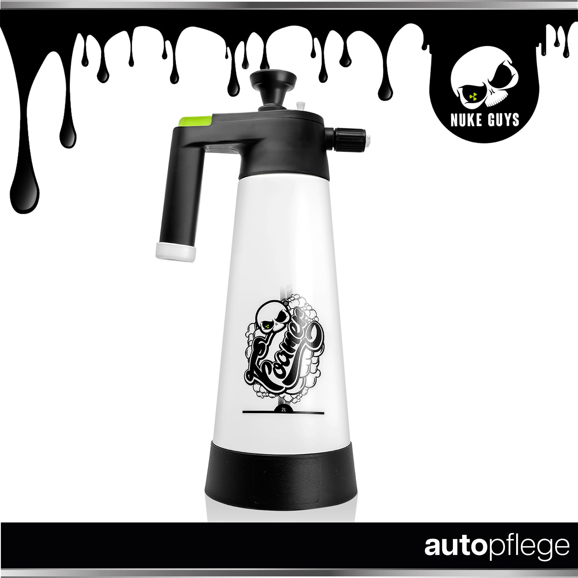 Dr. Wack A1 Power Foam - Shampoo per auto, 1 l + spruzzatore di schiuma + guanto da lavaggio | 2 in 1: pre-pulitore + shampoo per auto con prestazioni di pulizia estremamente forti