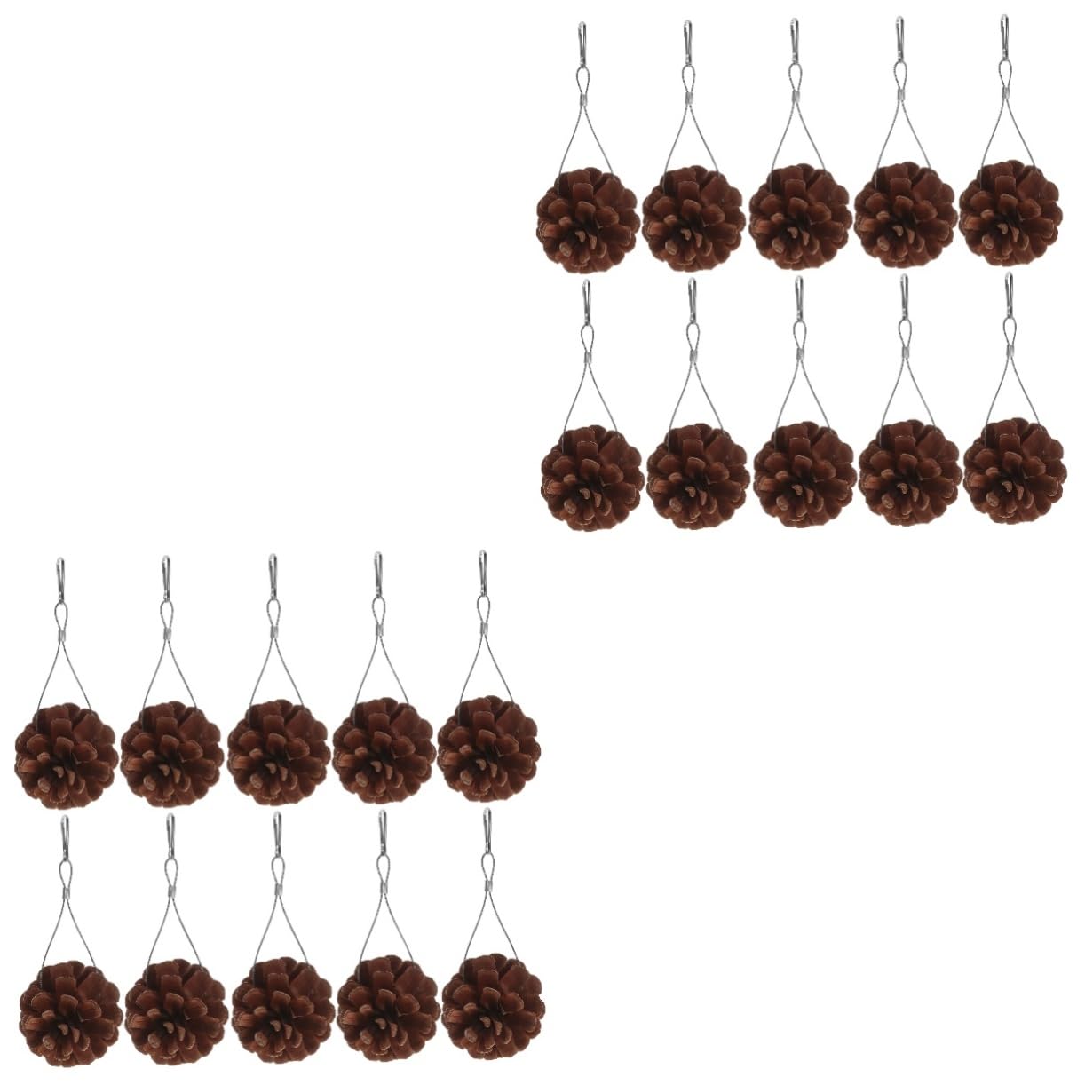 BESPORTBLE 20pièces Jouets à Mordre pour Oiseaux Pigne Naturel Accessoires De Jeu Suspendus pour Perruches Et Perroquets pour Forage Divertissement