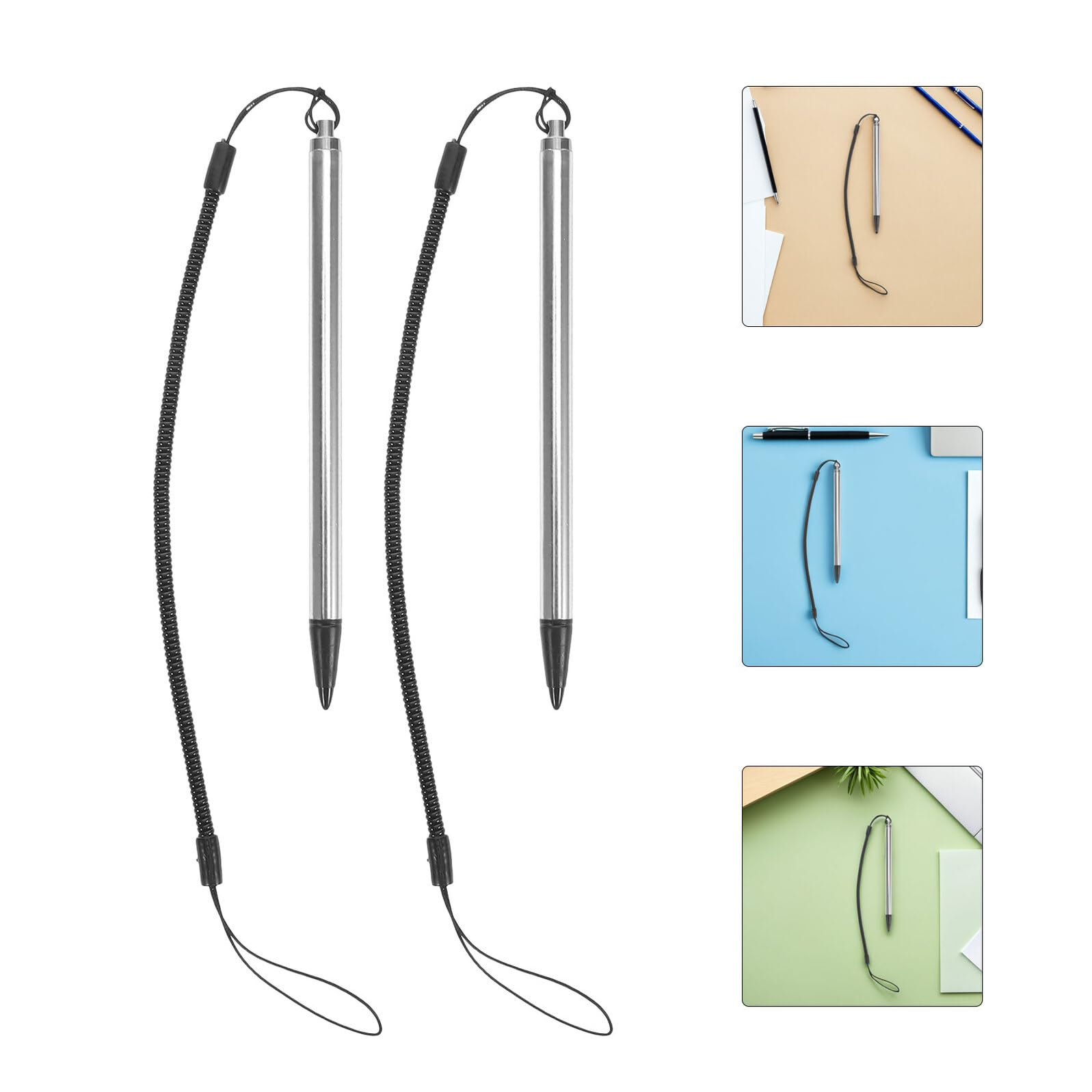 Ipetboom 10pezzi Penna Stilo per Schermo Resistivo con Molla Elastica e Corda Anti-perdita Stilo Touchscreen Compatibile con Tablet e Reader