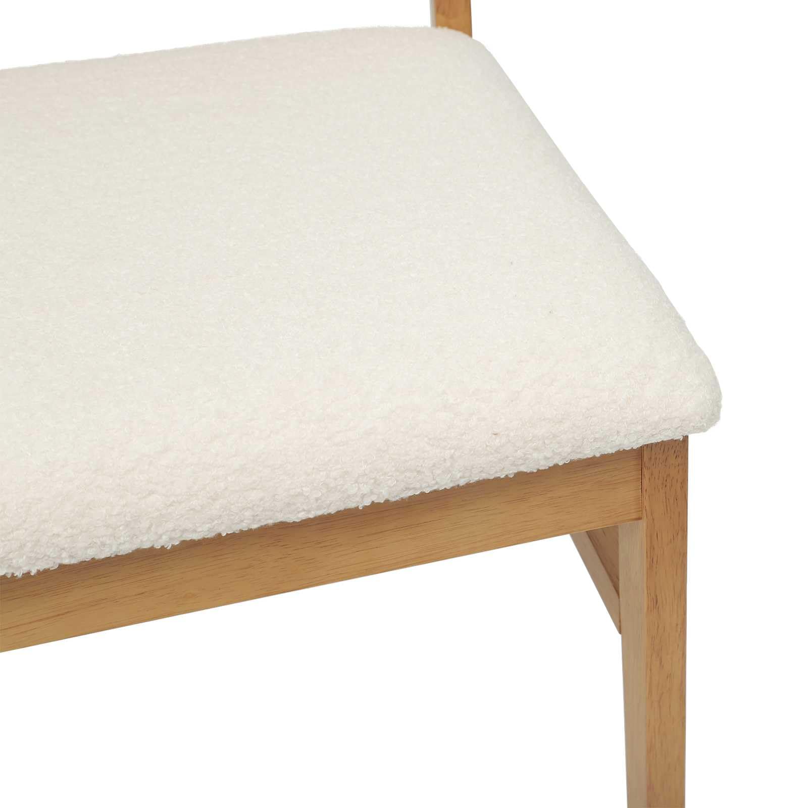 Generico Sedia da Pranzo 2 PCS Naturale e Chiaro Legno di Gomma Solido,Mobili,Sedie,Sedie per Cucina e Sala da Pranzo,Marrone,10 kg,42020509