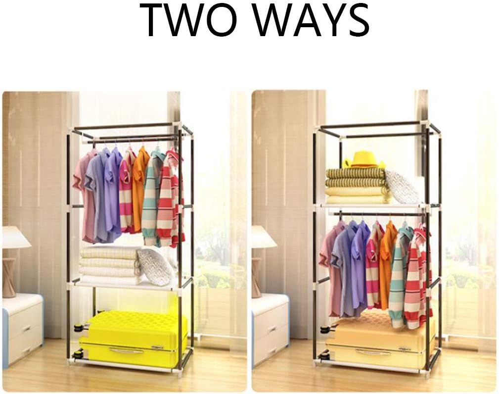 Cloth Wardrobe, Clothes Closet Non-Woven Portable Closet Wardrobe Storage Closet Standing Closet Portable Wardrobe Fabric Cabinet,E_150*70 * 45cm