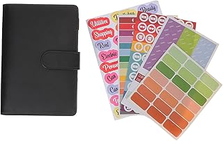 STOBOK 1 Conjunto Planejador De Livro De Mão Fichário De Contas Fichário De Folhas Soltas Fichário De Orçamento Com Zíper Envelopes Envelopes De Orçamento De Dinheiro A6 Fichário De